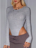 Crewneck Long Sleeve Bodycon Bodysuits