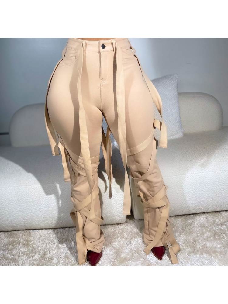 Embroidery Beading Loose Denim Jeans