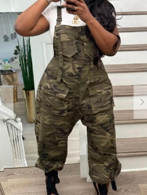 Camouflage Multi Packet Cargo Overalls